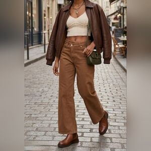 Zara Brown Wide Leg Pants